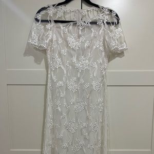 Handmade white ao dai